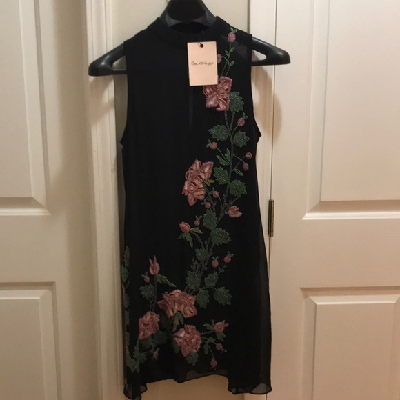 Miss Selfridge Dresses & Skirts - NWT Roses Beaded Miss Selfridge black sheer dress 4